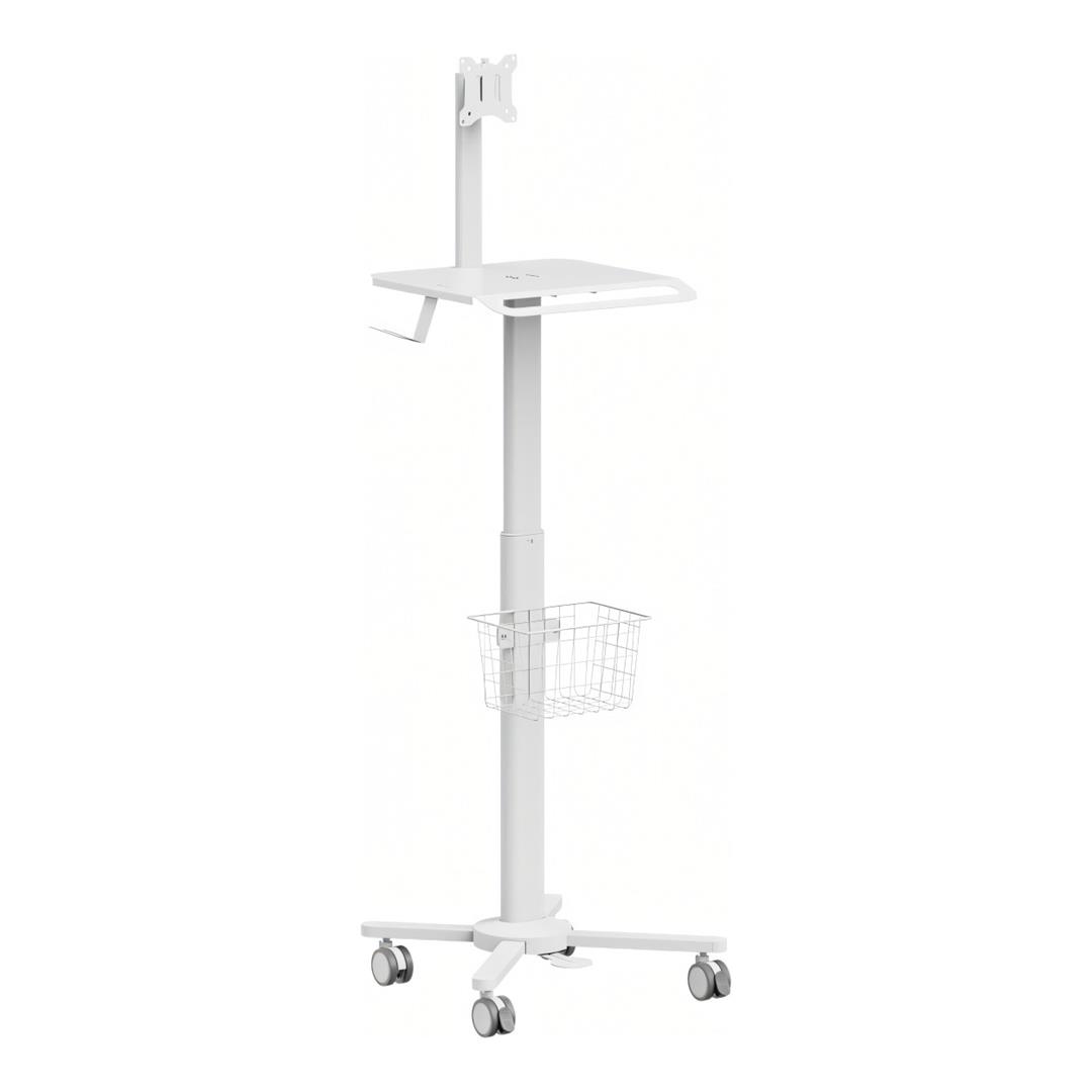 LinkQnet MED13-2 17-32-inch Monitor Mount Pneumatic Height-Adjustable Medical Cart BRK-MED13-2