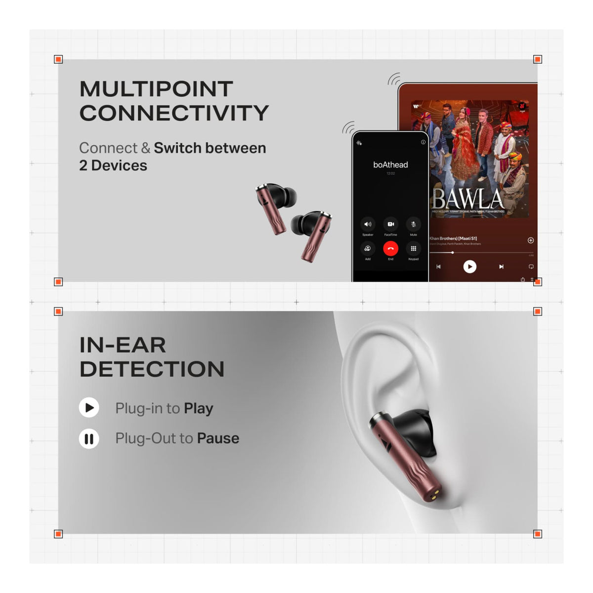 boAt Nirvana Zenith Pro Wireless Earbuds - Crimson Red BT-TWA-NIRZP-CR
