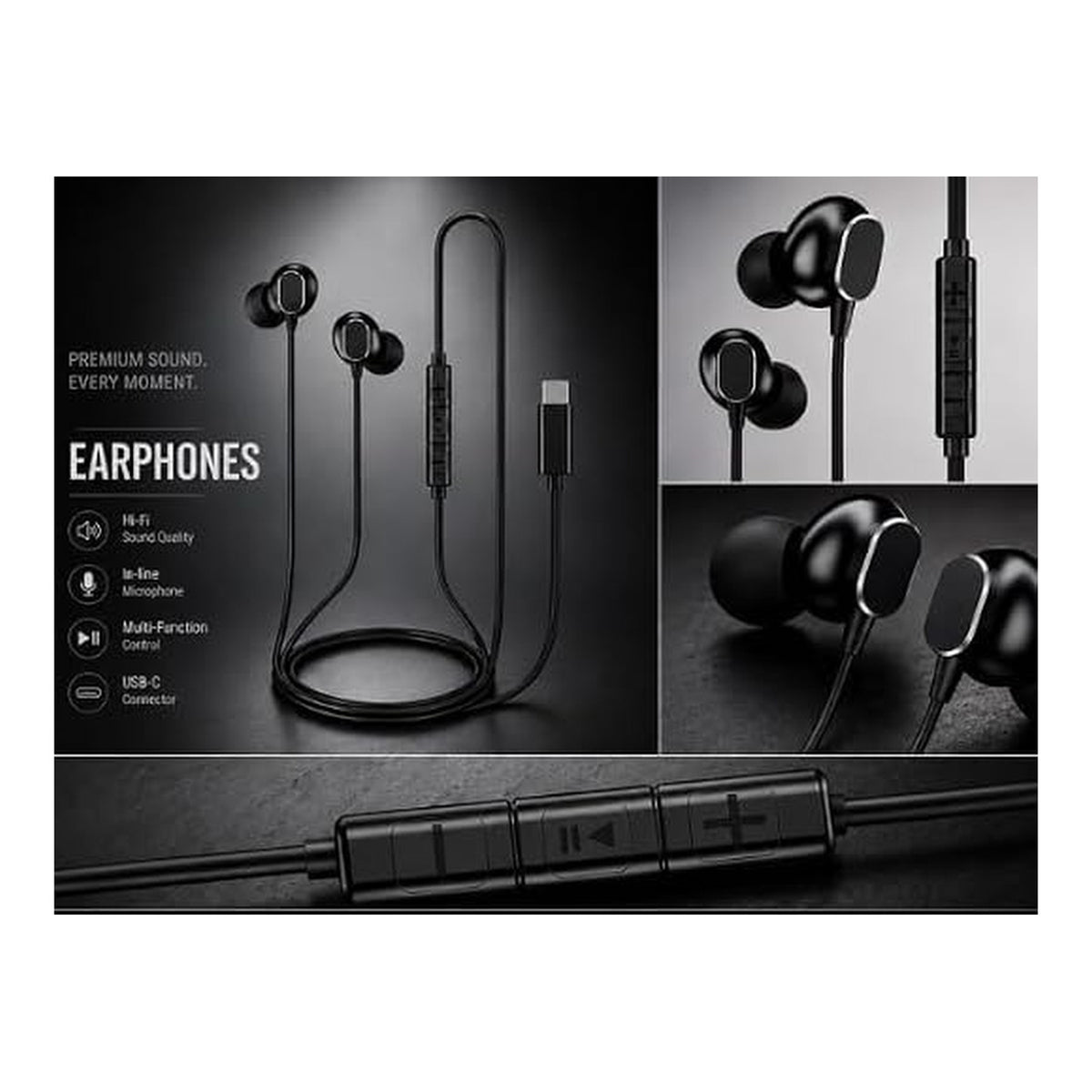 boAt Bassheads 90C Wired Earphones Black BT-WE-BASS90C-BK