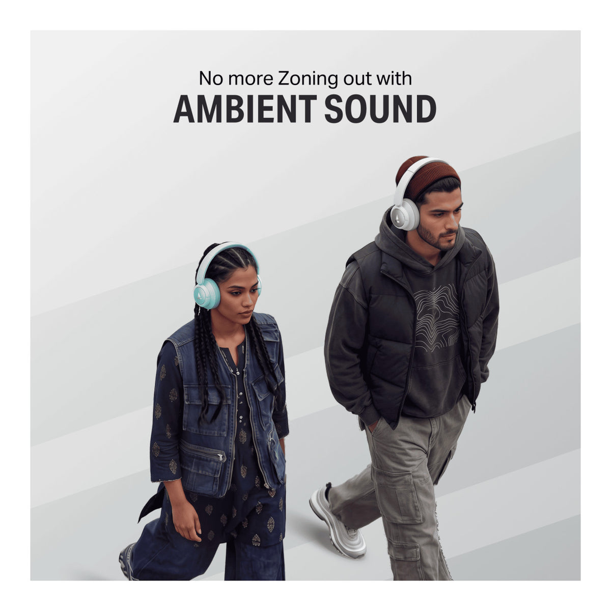 boAt Rockerz Plus 450 ANC Wireless Headphones - White Sabre BT-WHA-ROC450P-WS