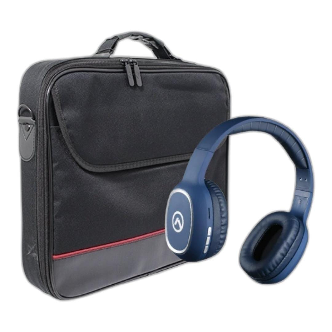 Amplify AMP-2008-BL Notebook Bag and VB-VLB200 Headset Bundle BUN-AMP-2008-BL