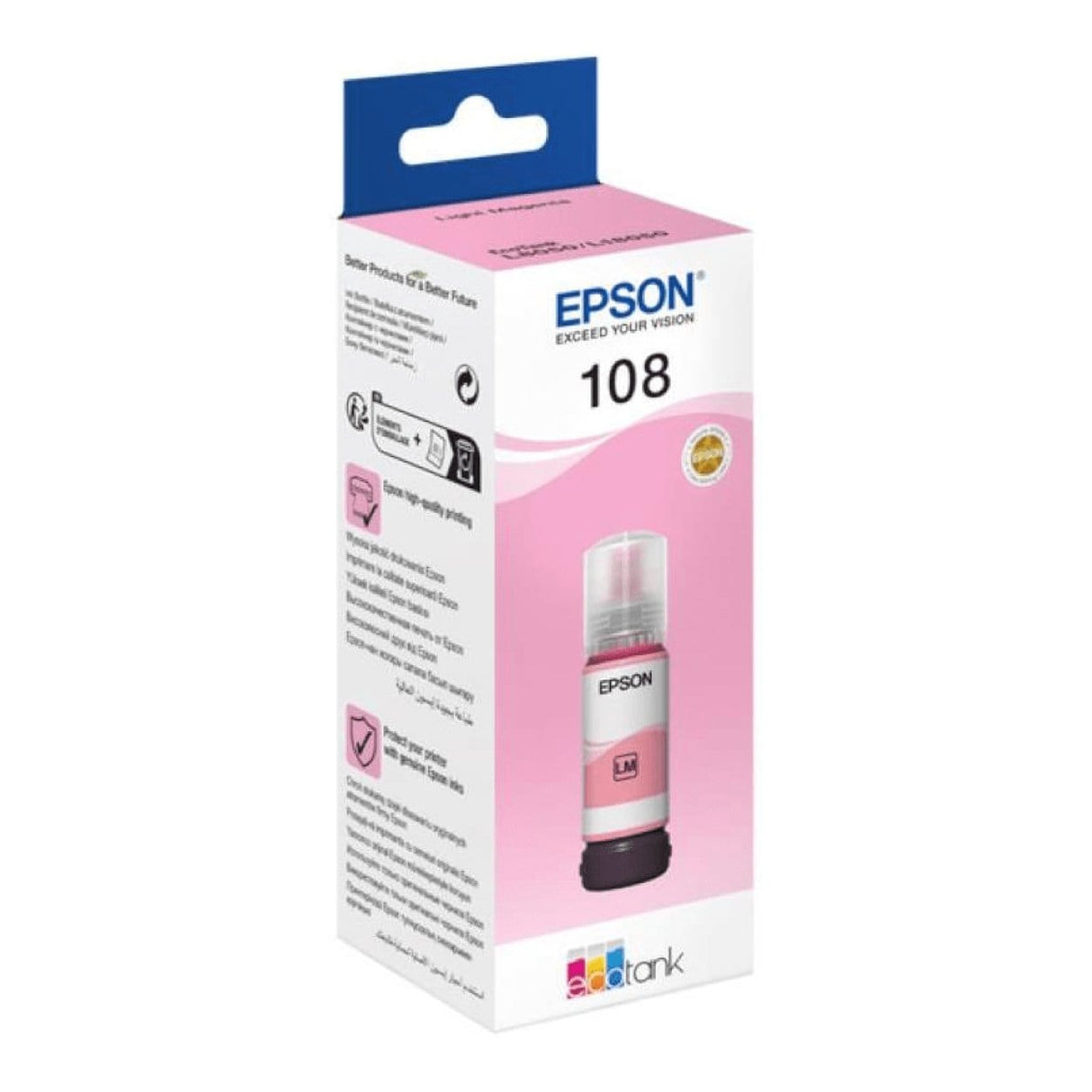 Epson 108 Ink Bottle Light Magenta EcoTank Original 70ml Single-pack C13T09C64A