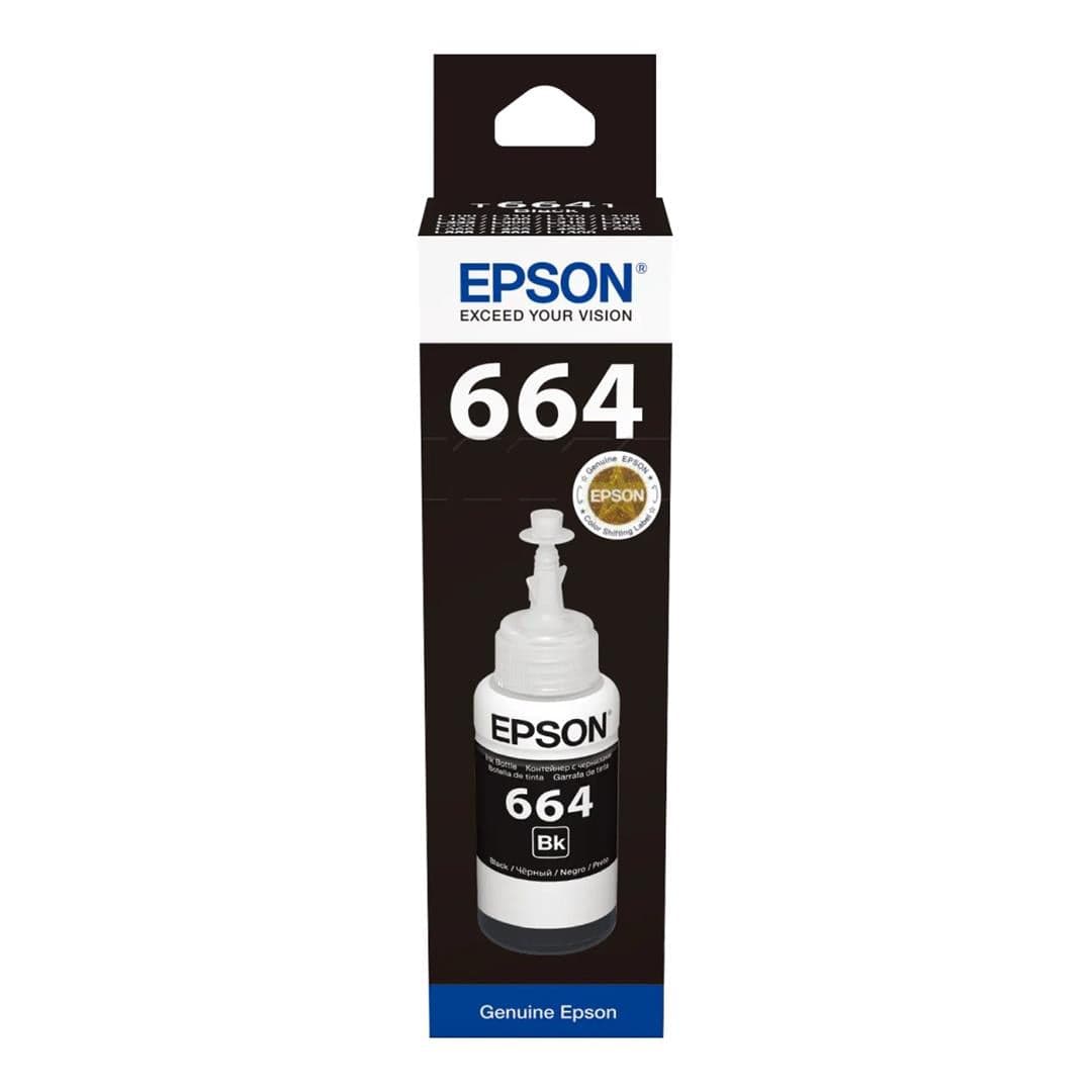 Epson 664 Ink Bottle Black EcoTank Original 70ml Single-pack C13T66414A