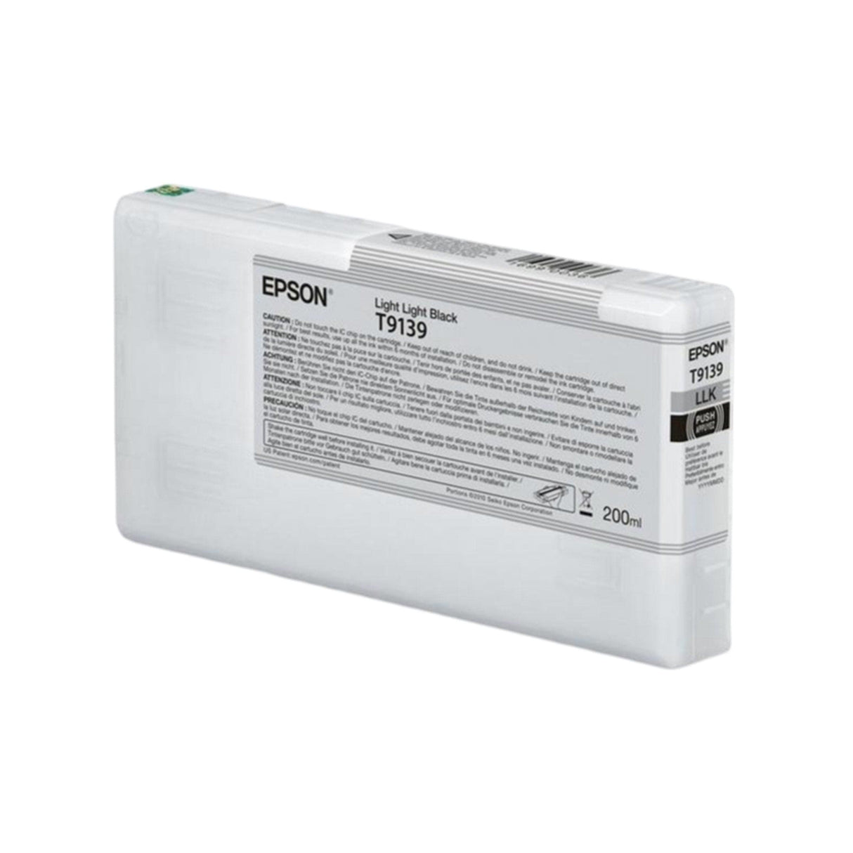 Epson T9139 200-ml Light Light Black Standard Yield Printer Ink Cartridge Original C13T913900 Single-pack
