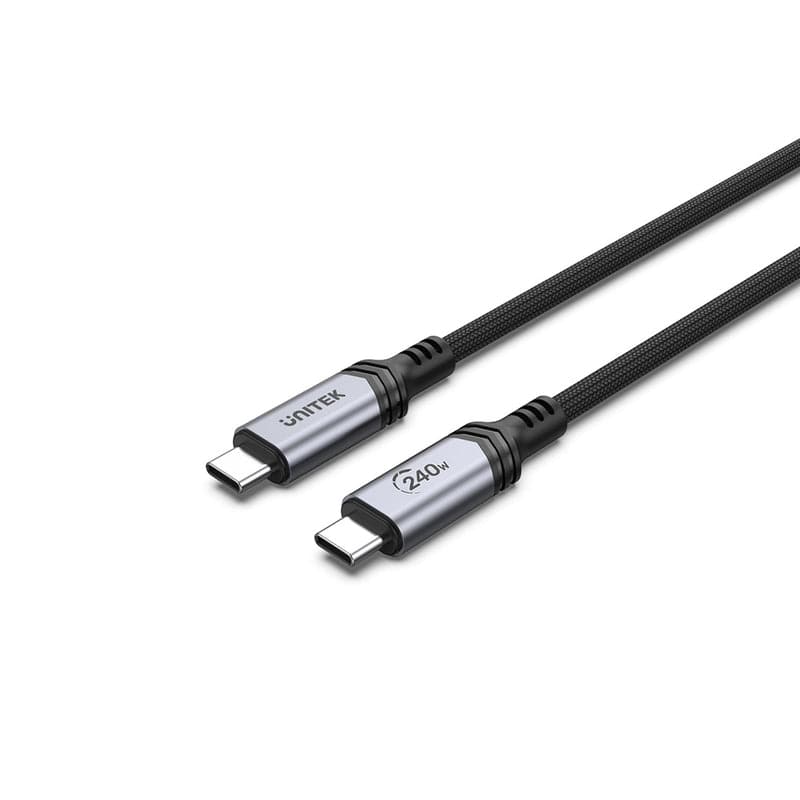 Unitek 2m USB-C Braided Charging Cable C14110GY-2M