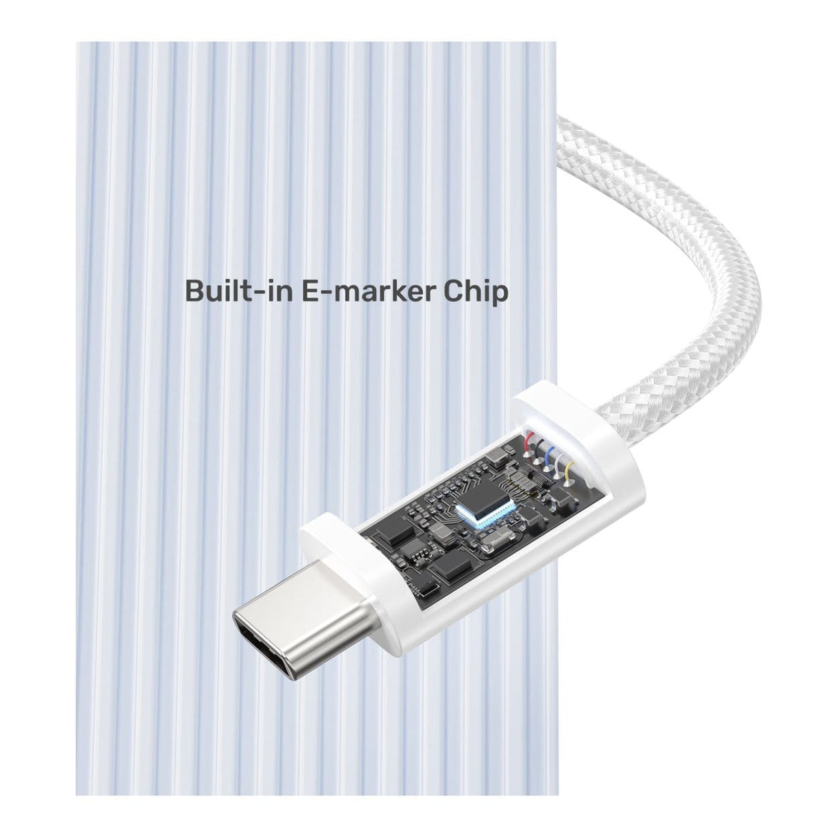 Unitek 100W Magnetic Type-C Male to Male Cable 1m White C14141AWH01-1M