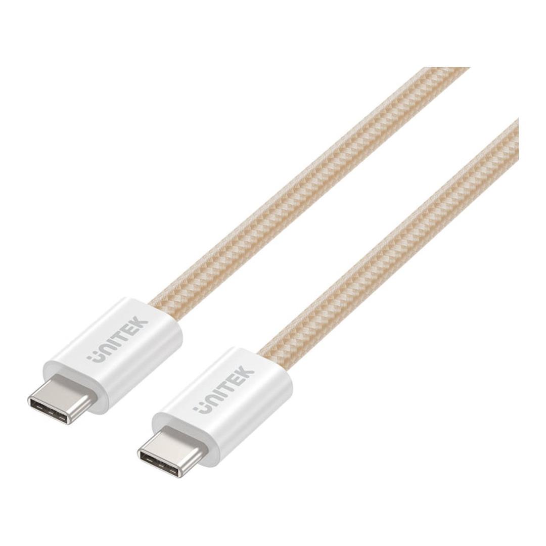 Unitek 100W Magnetic USB-C to USB-C Cable 1m Cream Latte C14141SCL