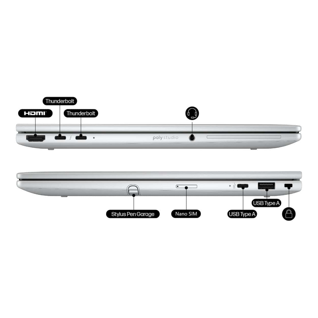 HP EliteBook 8 Flip G1i 13.3-inch WUXGA AI 2-in-1 Laptop - Intel Core Ultra 7 265U 512GB SSD 16GB RAM 5G Win 11 Pro