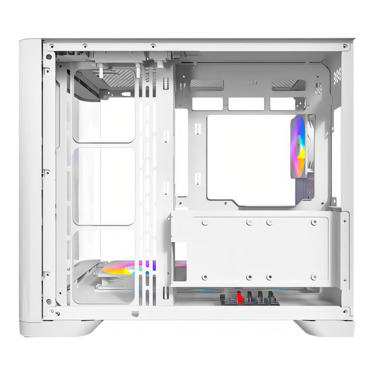 Antec C5 Curve ARGB Dual Chamber Mid-Tower ATX Gaming White PC Case