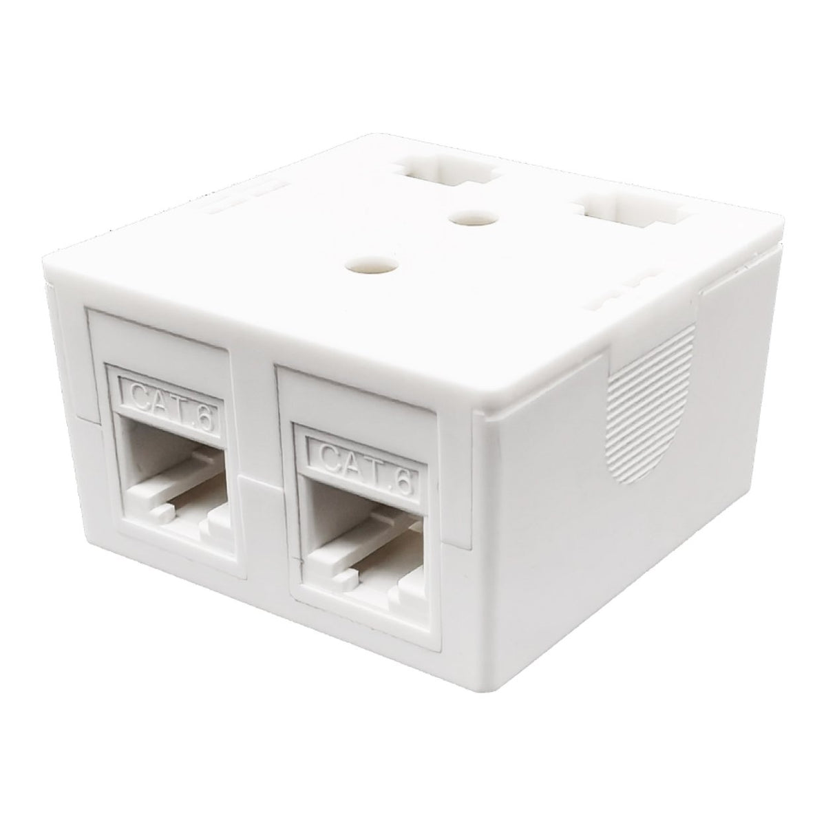 Unbranded CAT6 UTP 2-Port RJ45 Surface Wall Box 50U C6-UT-2P-SWB