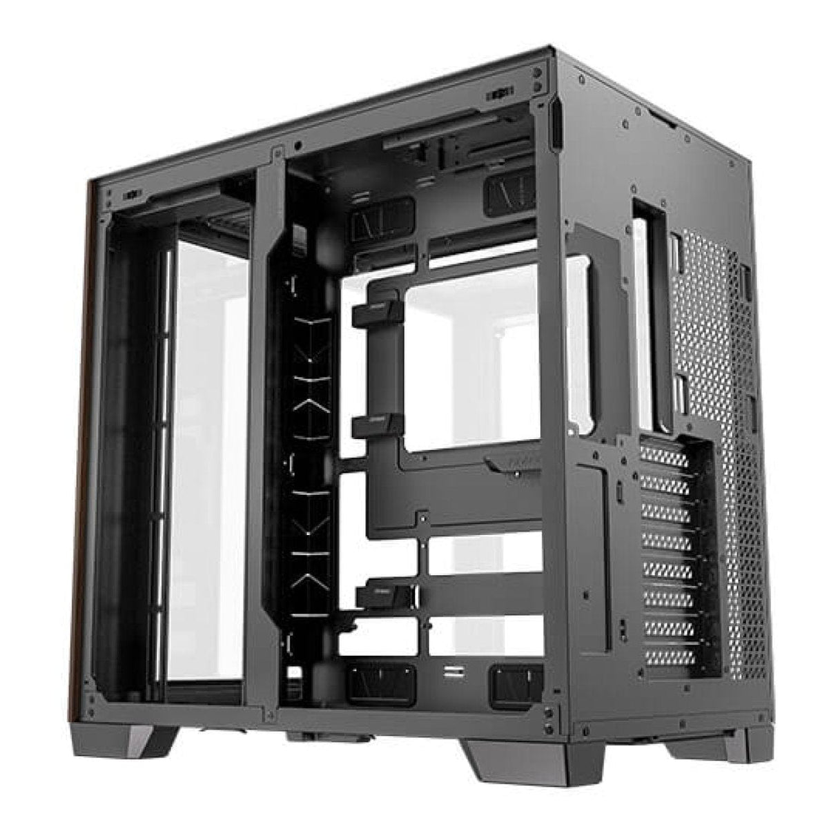 Antec C8 Curved Wood E-ATX Dual Chamber Gaming PC Case Black