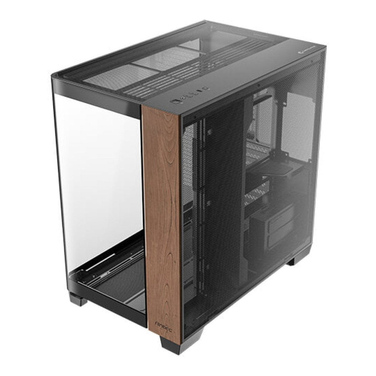 Antec C8 Curved Wood E-ATX Dual Chamber Gaming PC Case Black