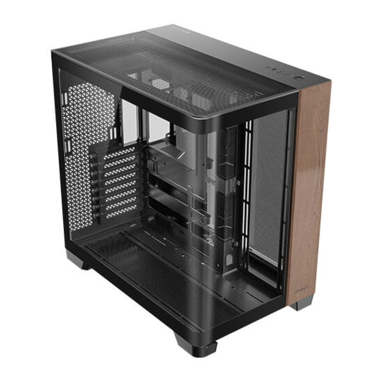 Antec C8 Curved Wood E-ATX Dual Chamber Gaming PC Case Black