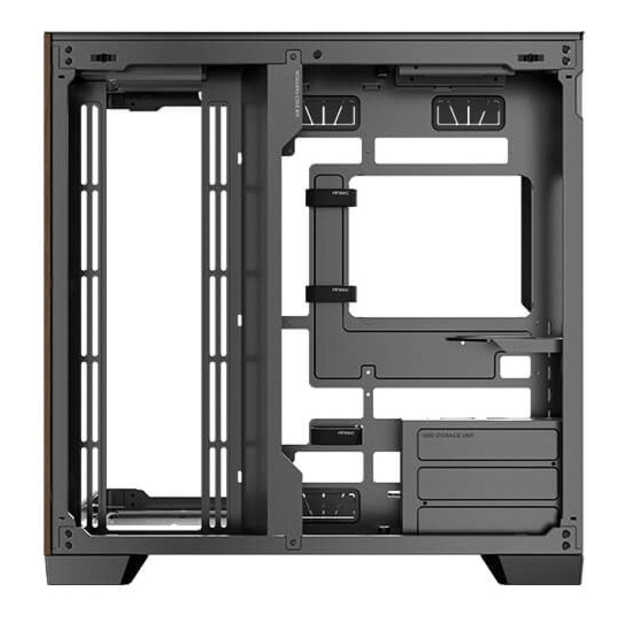 Antec C8 Curved Wood E-ATX Dual Chamber Gaming PC Case Black