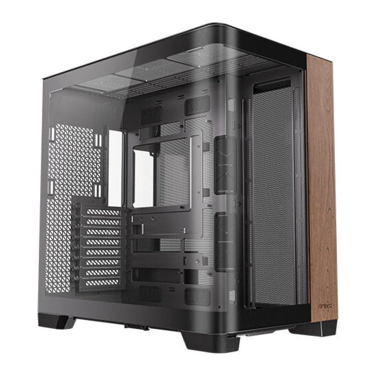 Antec C8 Curved Wood E-ATX Dual Chamber Gaming PC Case Black