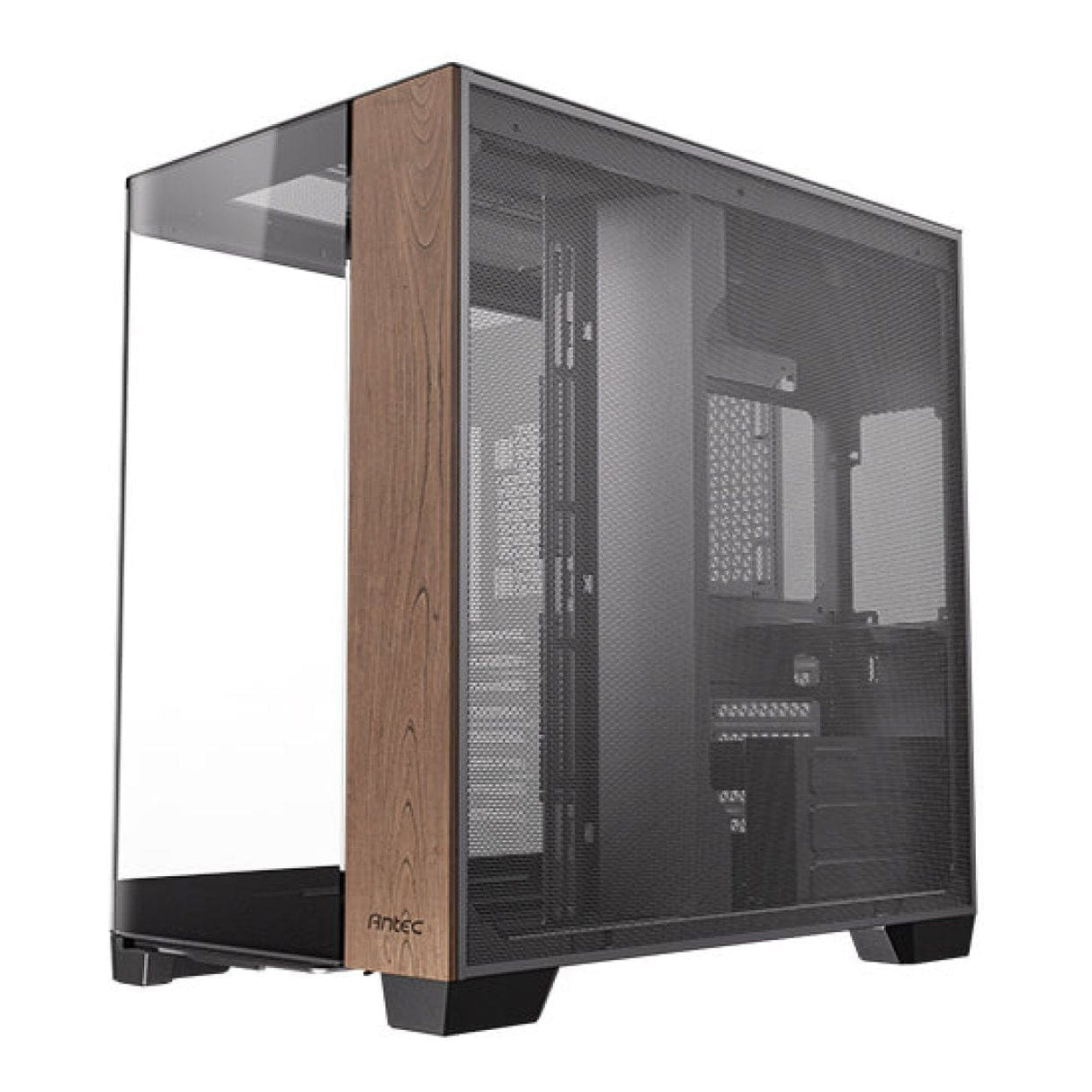 Antec C8 Curved Wood E-ATX Dual Chamber Gaming PC Case Black