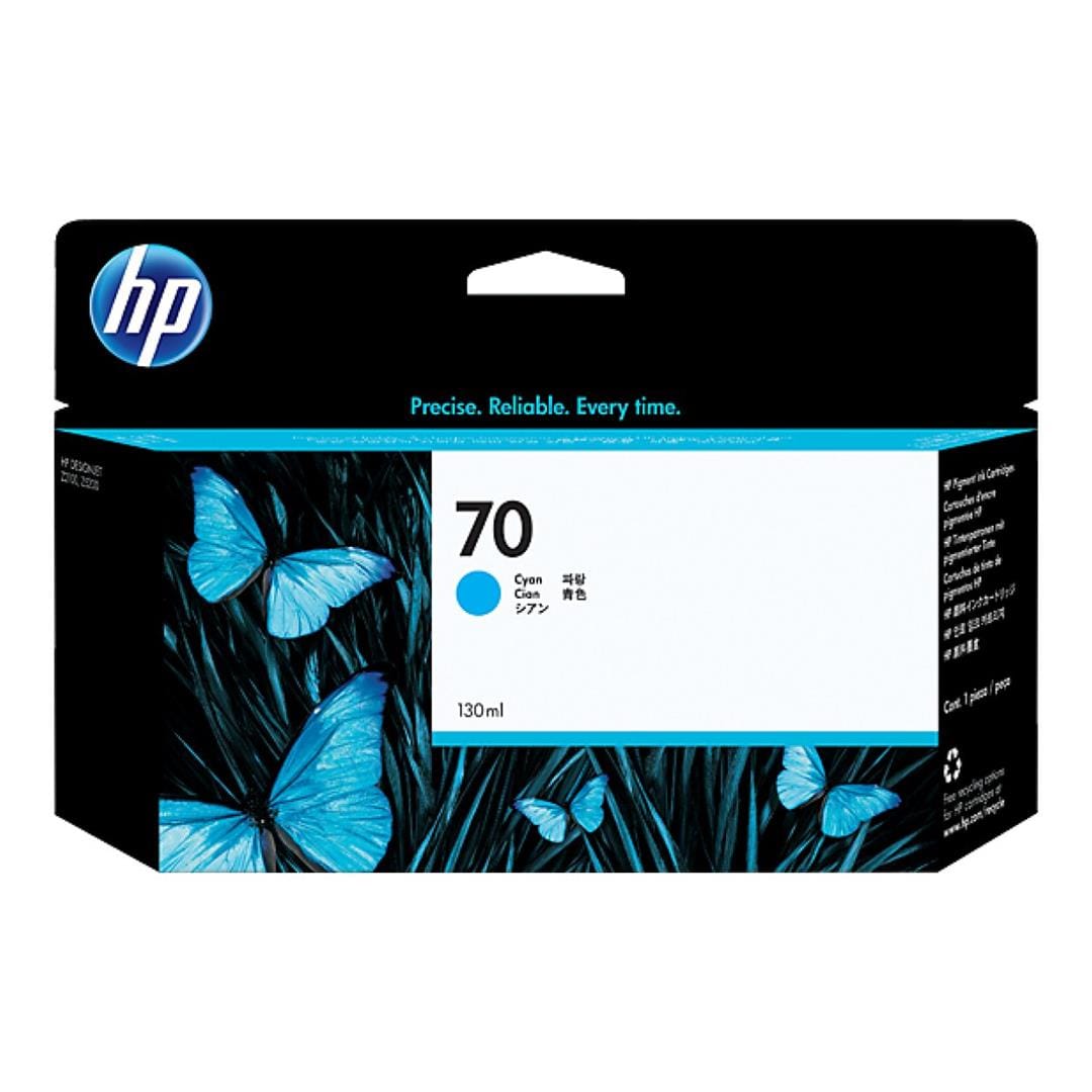 HP 70 DesignJet Cyan Ink Cartridge Original C9452A Single-pack
