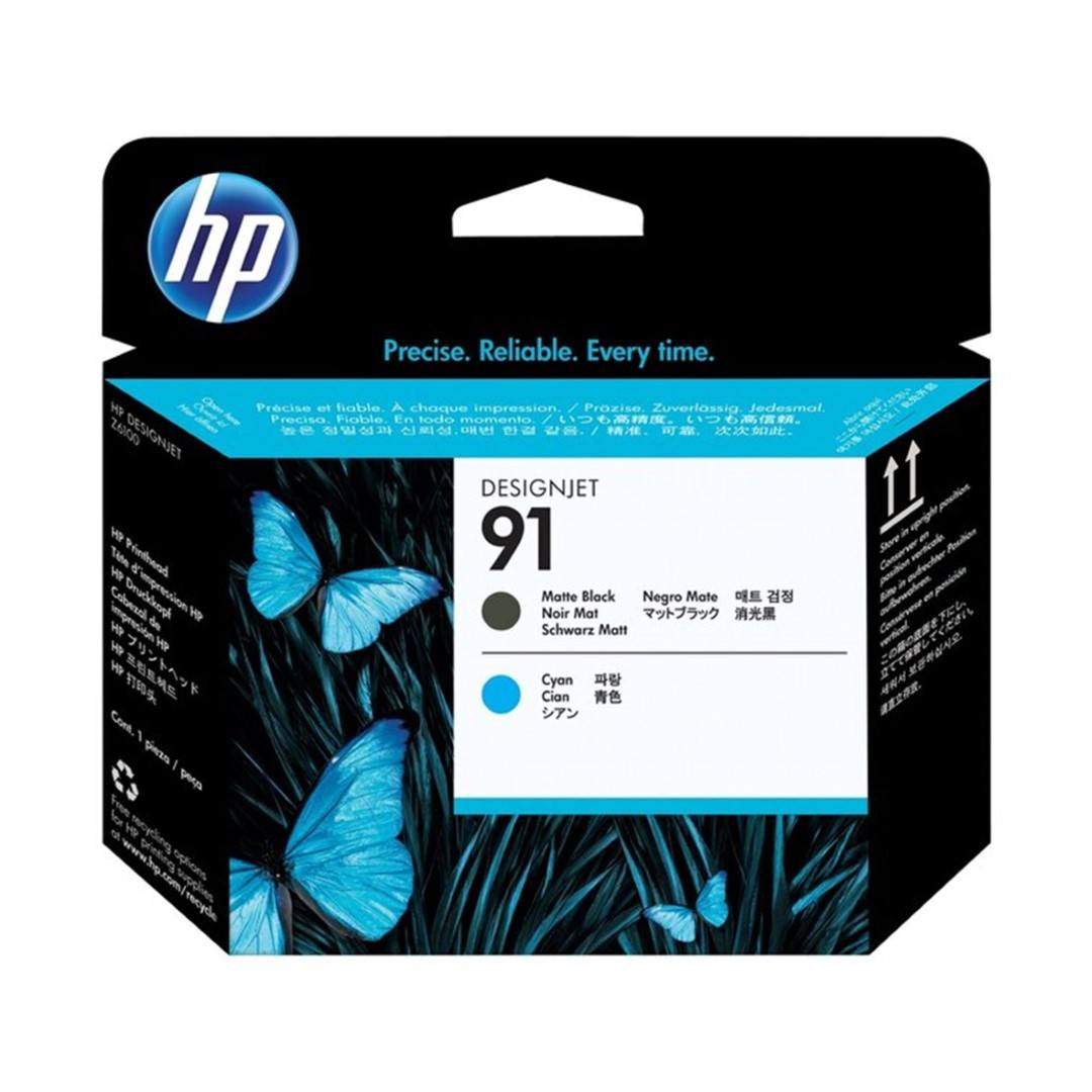 HP 91 Matte Black and Cyan DesignJet Printhead C9460A
