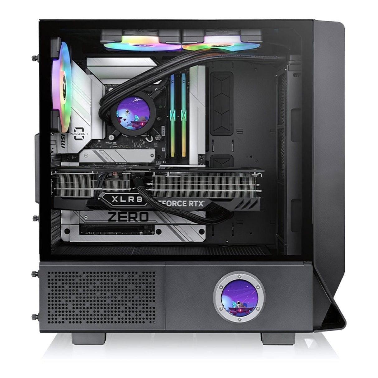 Thermaltake Ceres 350 MX Midi Tower ATX Black PC Case CA-1Z3-00M1WN-00