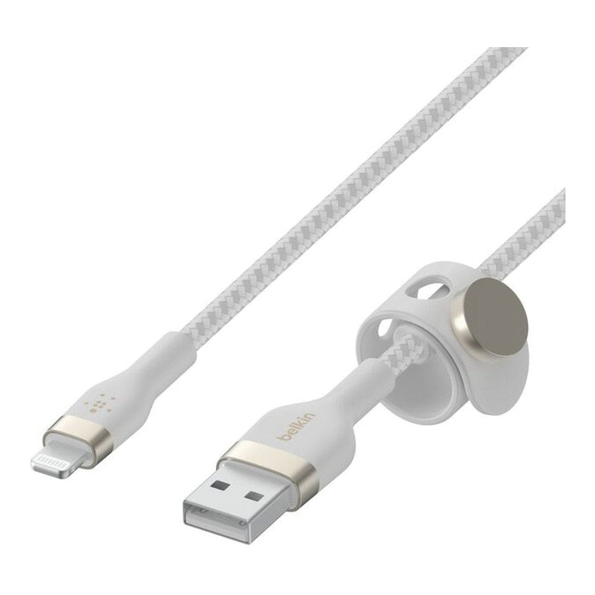 Belkin BoostCharge Pro Flex USB-A Cable with Lightning Connector White CAA010BT3MWH