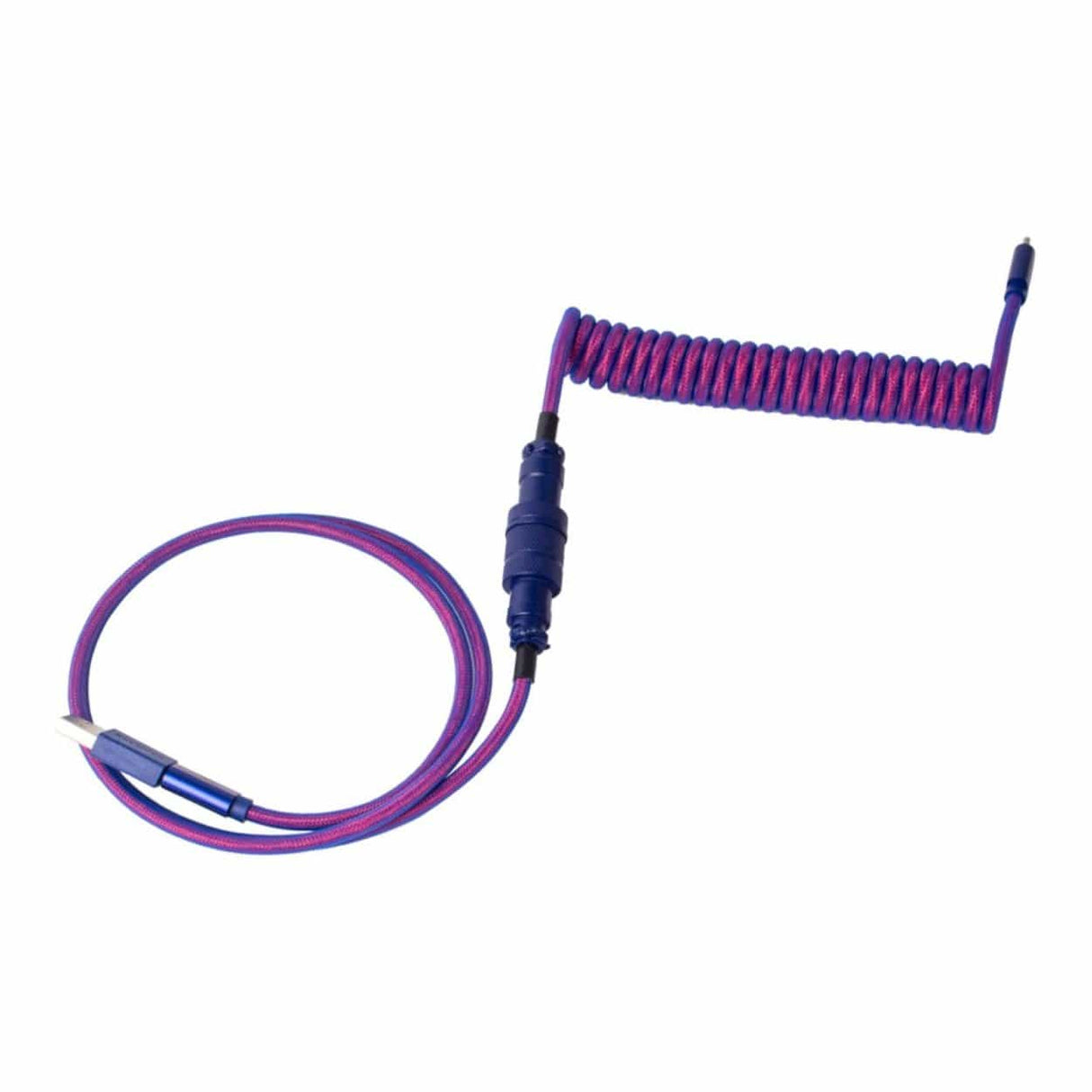 Keychron 108cm Premium Coiled Aviator USB-C and USB-A Adapter with Detachable Aviator Connector CAB-1