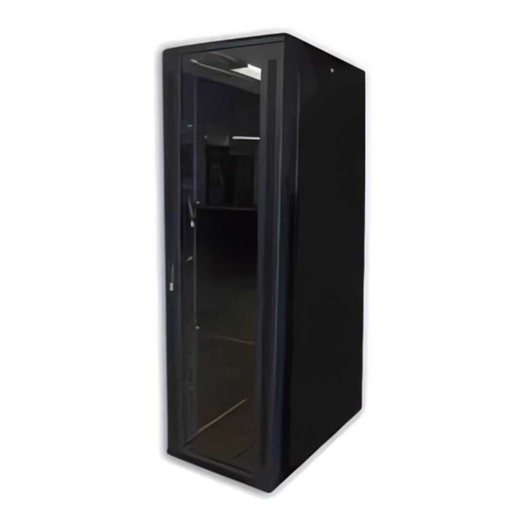 Acconet 27U 19 800mm Deep 2 Shelves 4 Fans Glass Door with Lock Cabinet (Open Box)