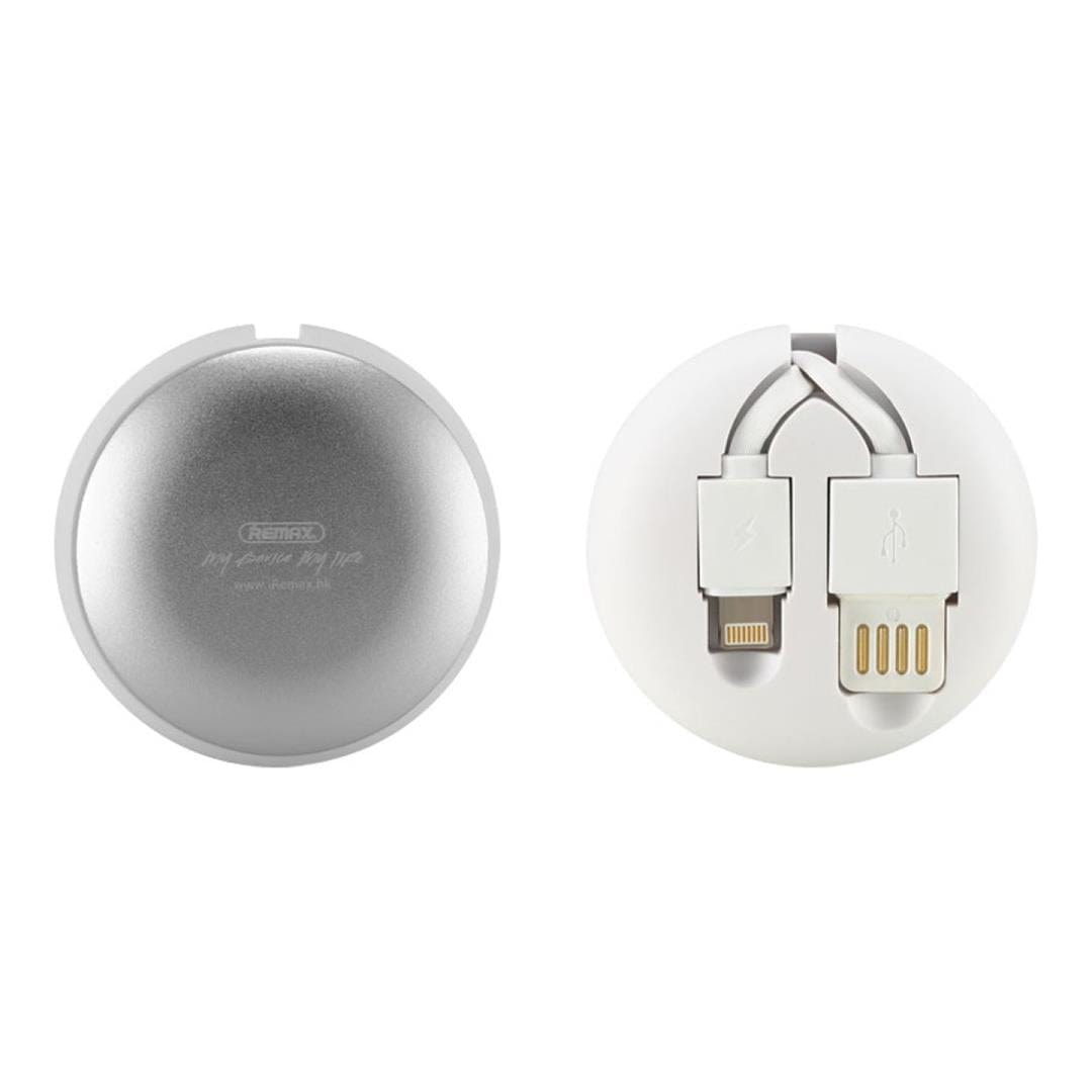 Remax 1m Retractable 2-in-1 USB Cable - White CAB-USB-2-1-RC-099TW