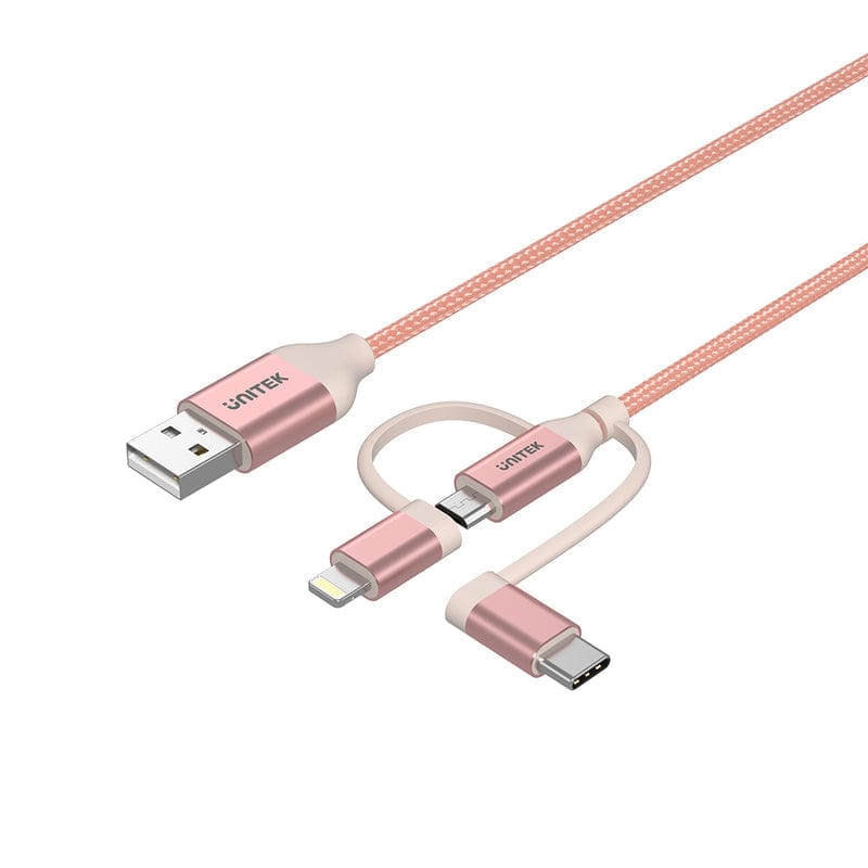 Unitek 1m 3-in-1 USB-C to Micro Multi Charging Cable CAB-USB-3IN1-M