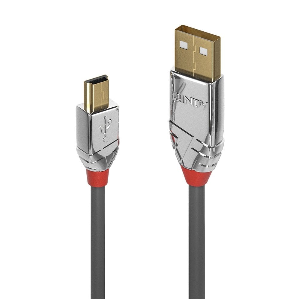 Lindy Cromo Line 1m USB 2.0 Type A to Mini-B Cable CAB-USB-MINI-1M-L