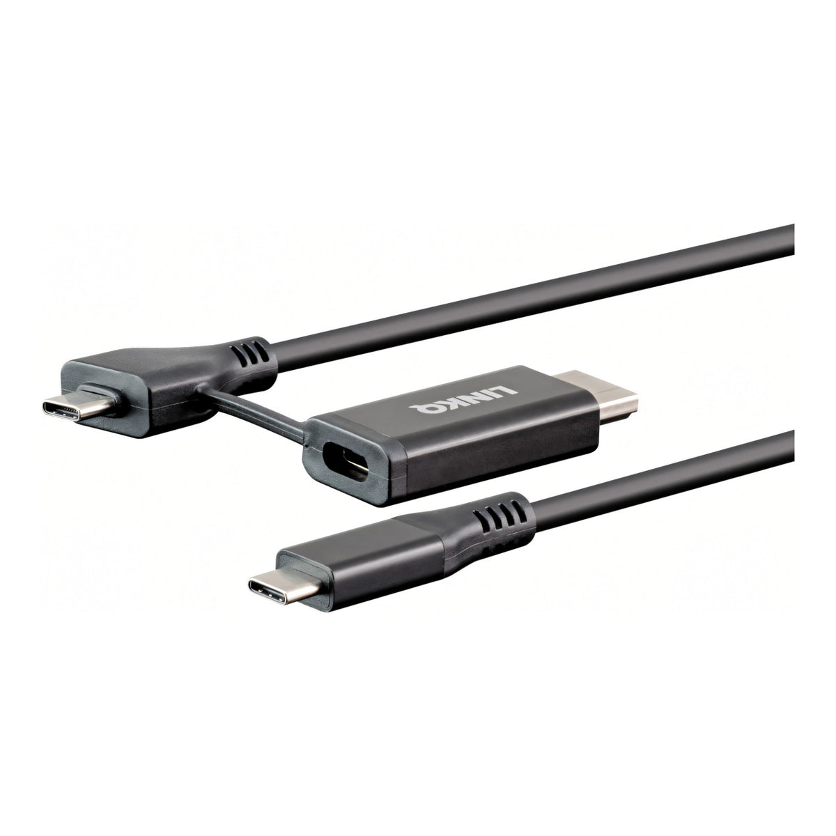 LinkQnet 1.8m USB-C to 4K UHD 60HZ HDMI Cable with USB-C Adapter CAB-USBC-C-HDMI-1.8M
