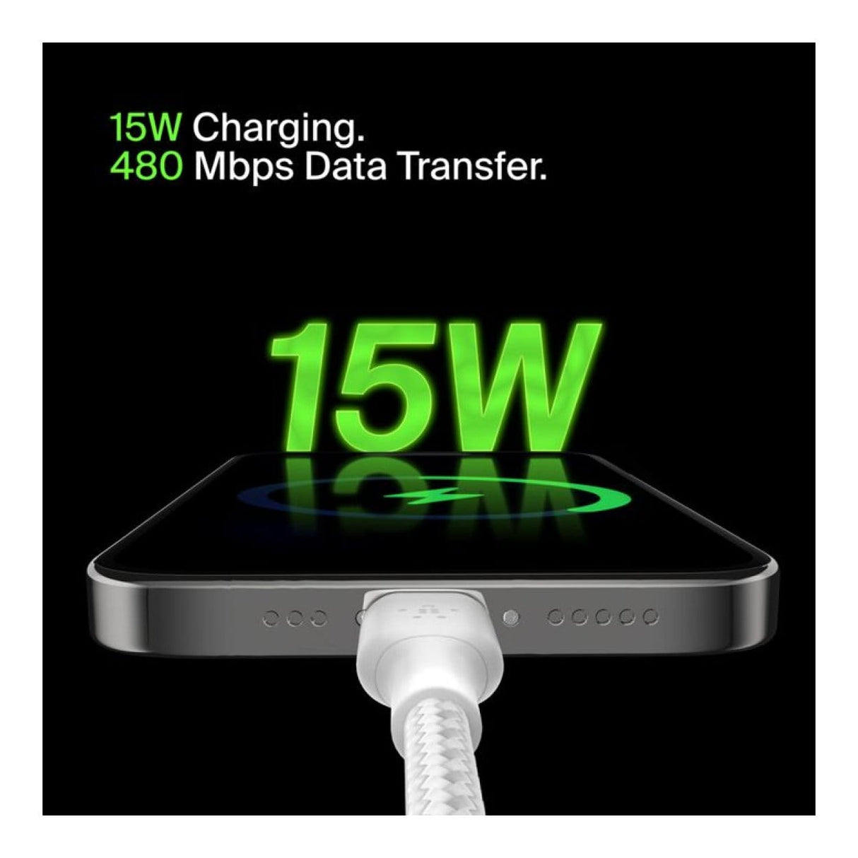 Belkin BoostCharge Type-C to Type-A Braided Cable 2m White CAB002BT2MWH