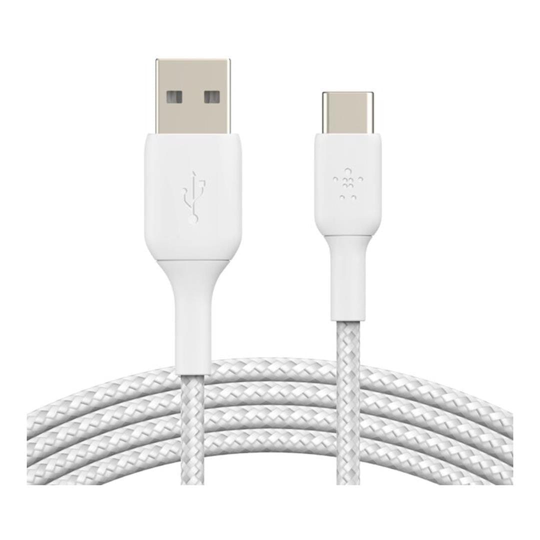 Belkin BoostCharge Type-C to Type-A Braided Cable 2m White CAB002BT2MWH