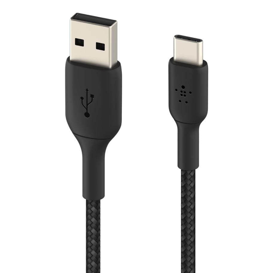 Belkin 3m Braided USB-C to USB-A Cable Black CAB002BT3MBK