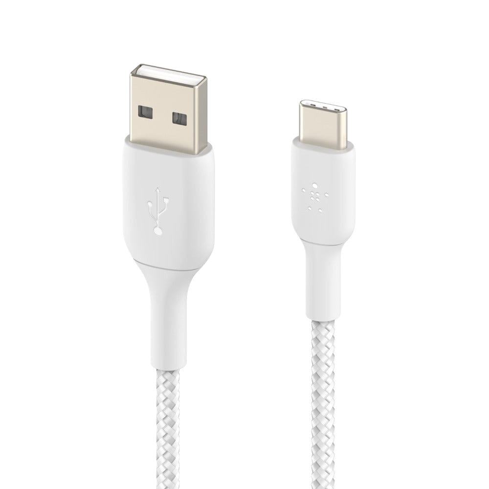 Belkin 3m BoostCharge Braided USB-C to USB-A Cable White CAB002BT3MWH