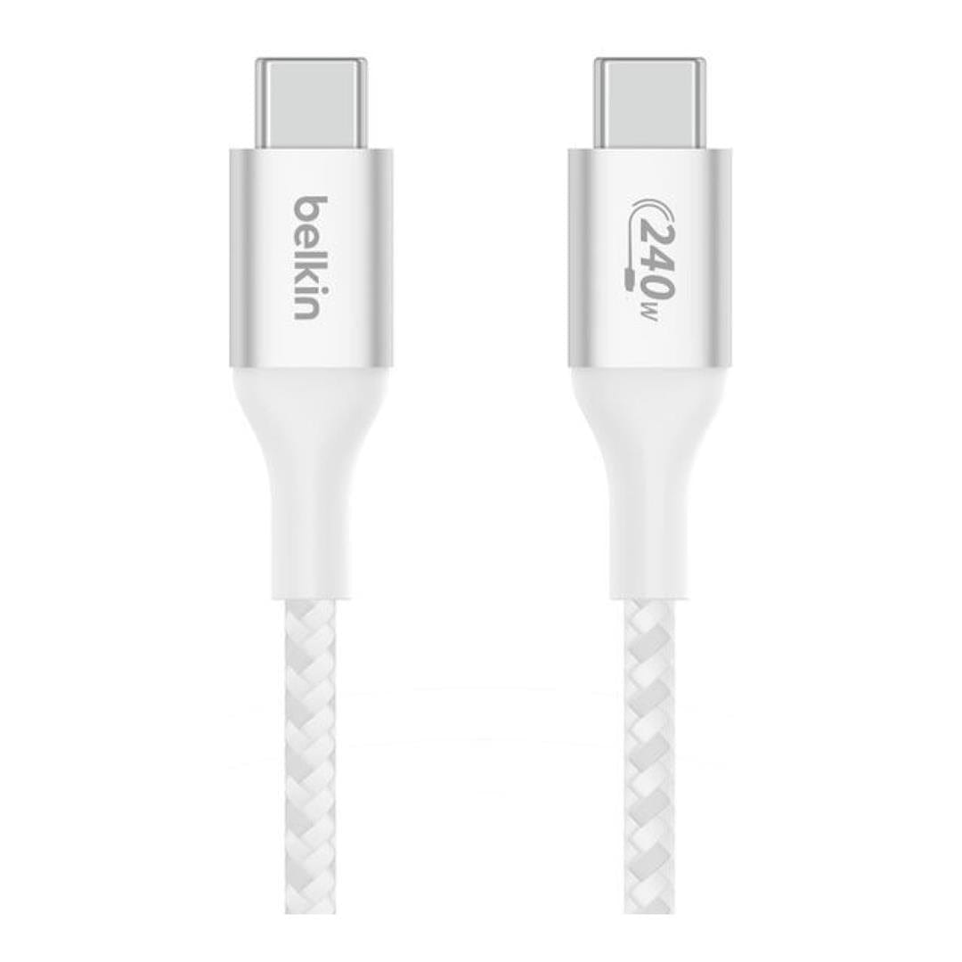 Belkin BoostCharge Type-C Male to Male USB Braided Cable 2m White CAB015bt2MWH