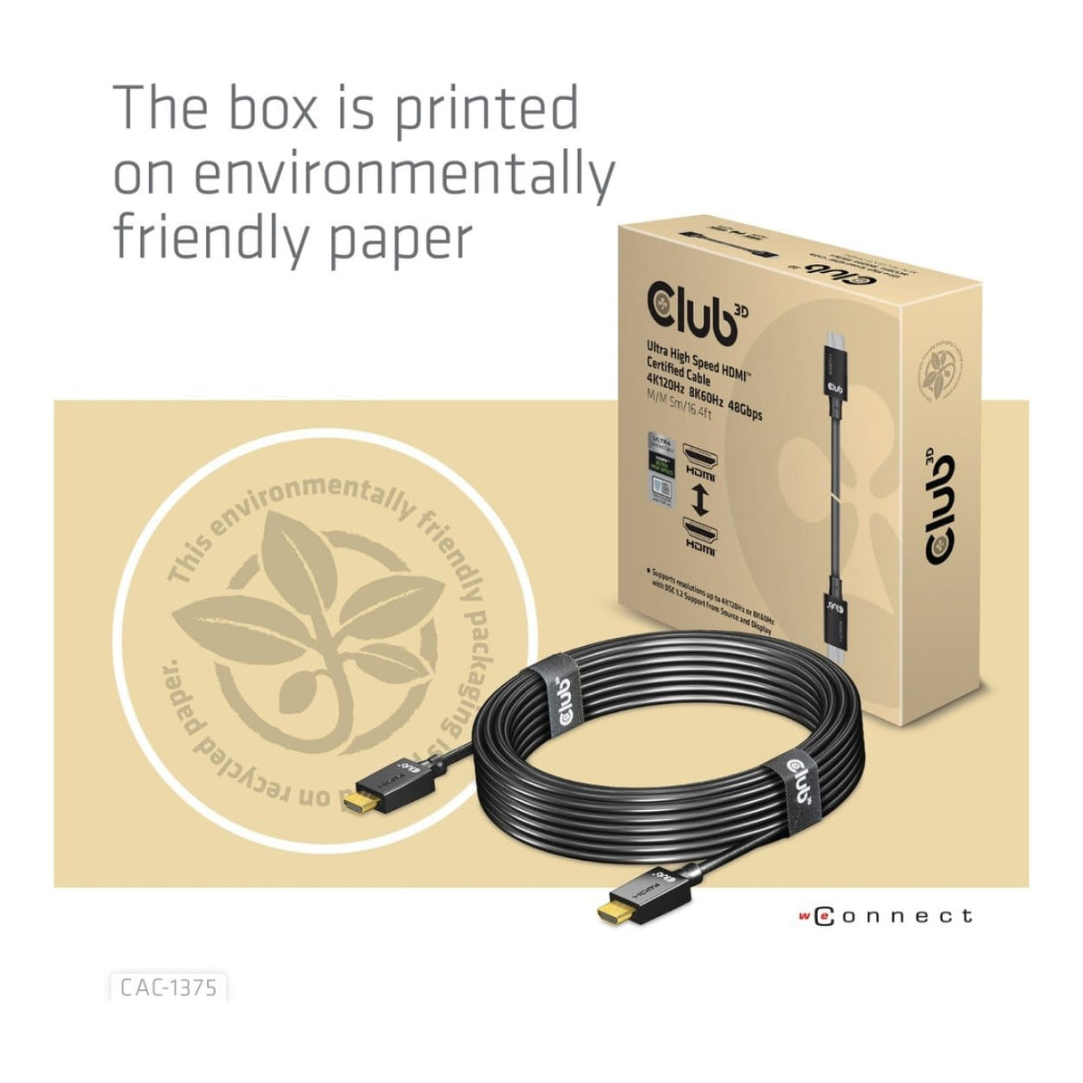 Club 3D 5m Ultra High Speed HDMI Certified Cable CAC-1375