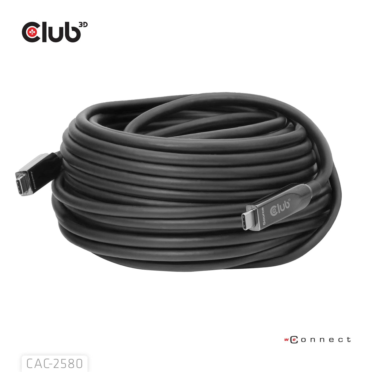 Club 3D 15m 8K 60HZ 10GBPS 60W USB-C AOC Cable Black CAC-2580