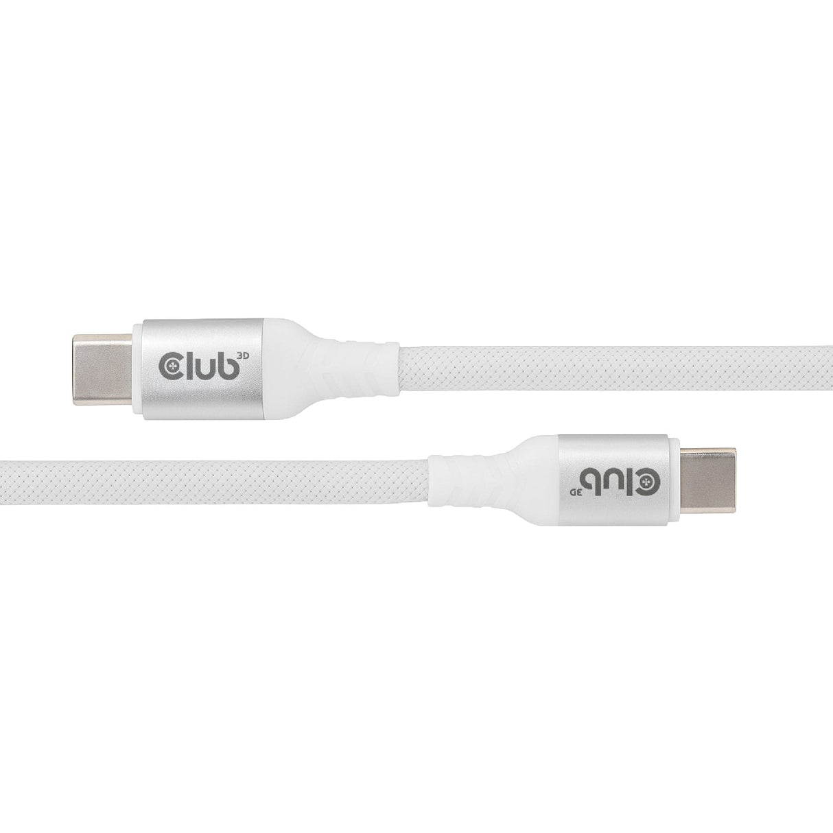 Club 3D 2m USB-C Magnetic Coil 240W PD3.1 Cable White CAC-3032