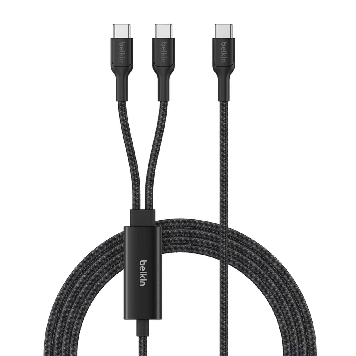 Belkin 140W BoostCharge Pro Braided USB-C to Dual USB-C Cable Black CAC004HQ1.5MBK