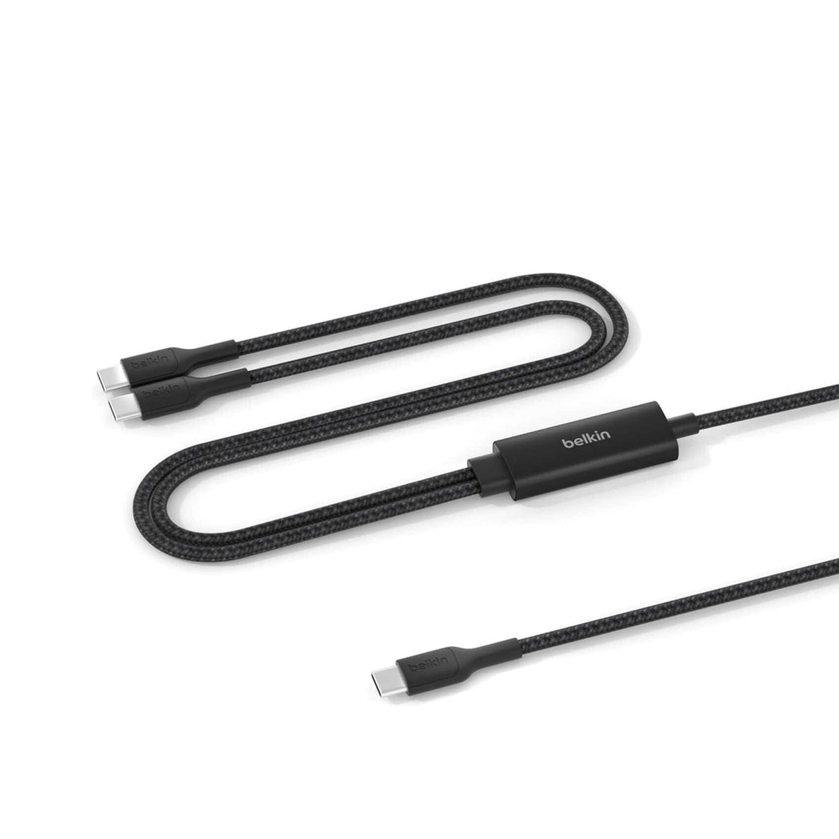 Belkin 140W BoostCharge Pro Braided USB-C to Dual USB-C Cable Black CAC004HQ1.5MBK