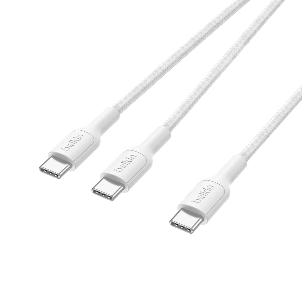 Belkin 140W BoostCharge Pro Braided USB-C to Dual USB-C Cable White CAC004HQ1.5MWH