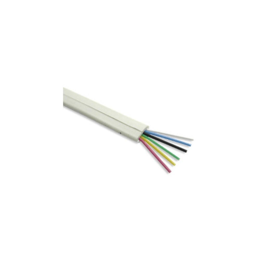 Acconet 2-pair Ivory Flat Modular Cable for RJ11 Connectors CAT-FMC