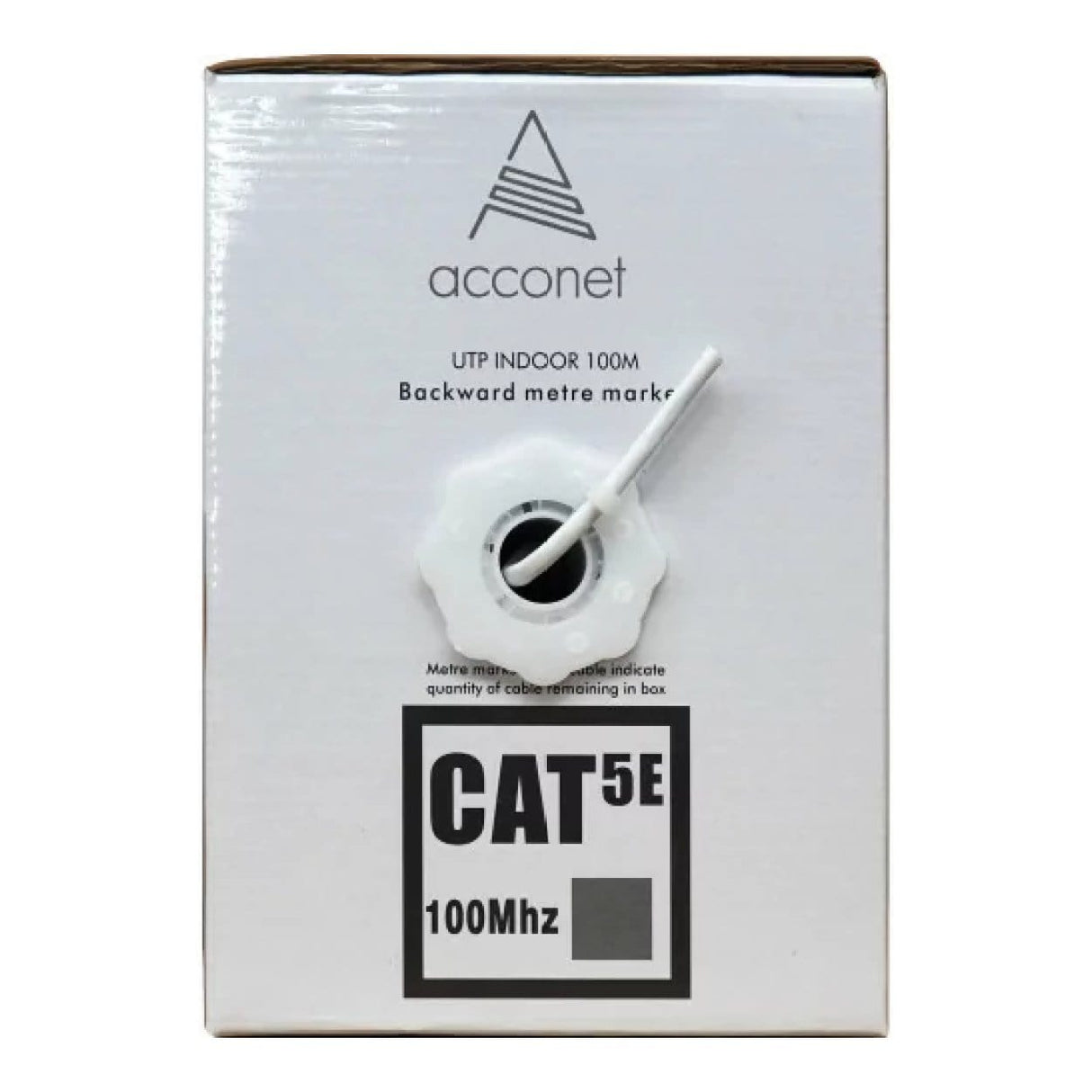 Acconet CAT5e UTP Pull Box Cable 100m White CAT5-100-GEN-SC