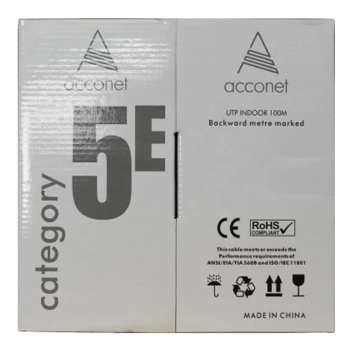 Acconet CAT5e UTP Pull Box Cable 100m White CAT5-100-GEN-SC