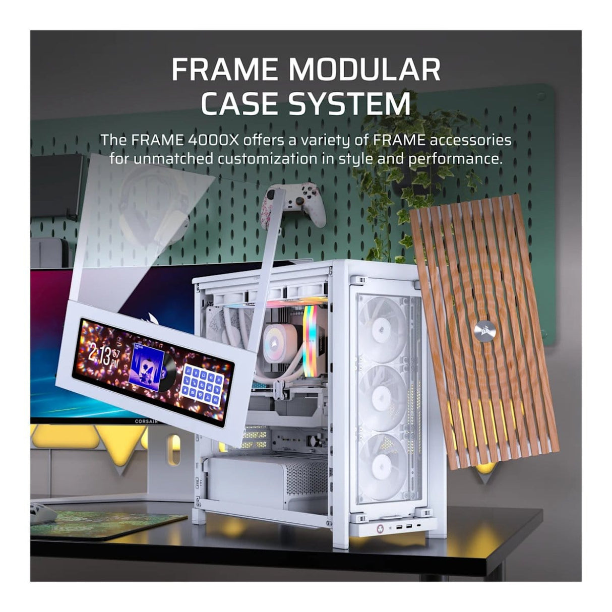 Corsair FRAME 4000X RS Mid-Tower PC Case White CC-9011303-WW