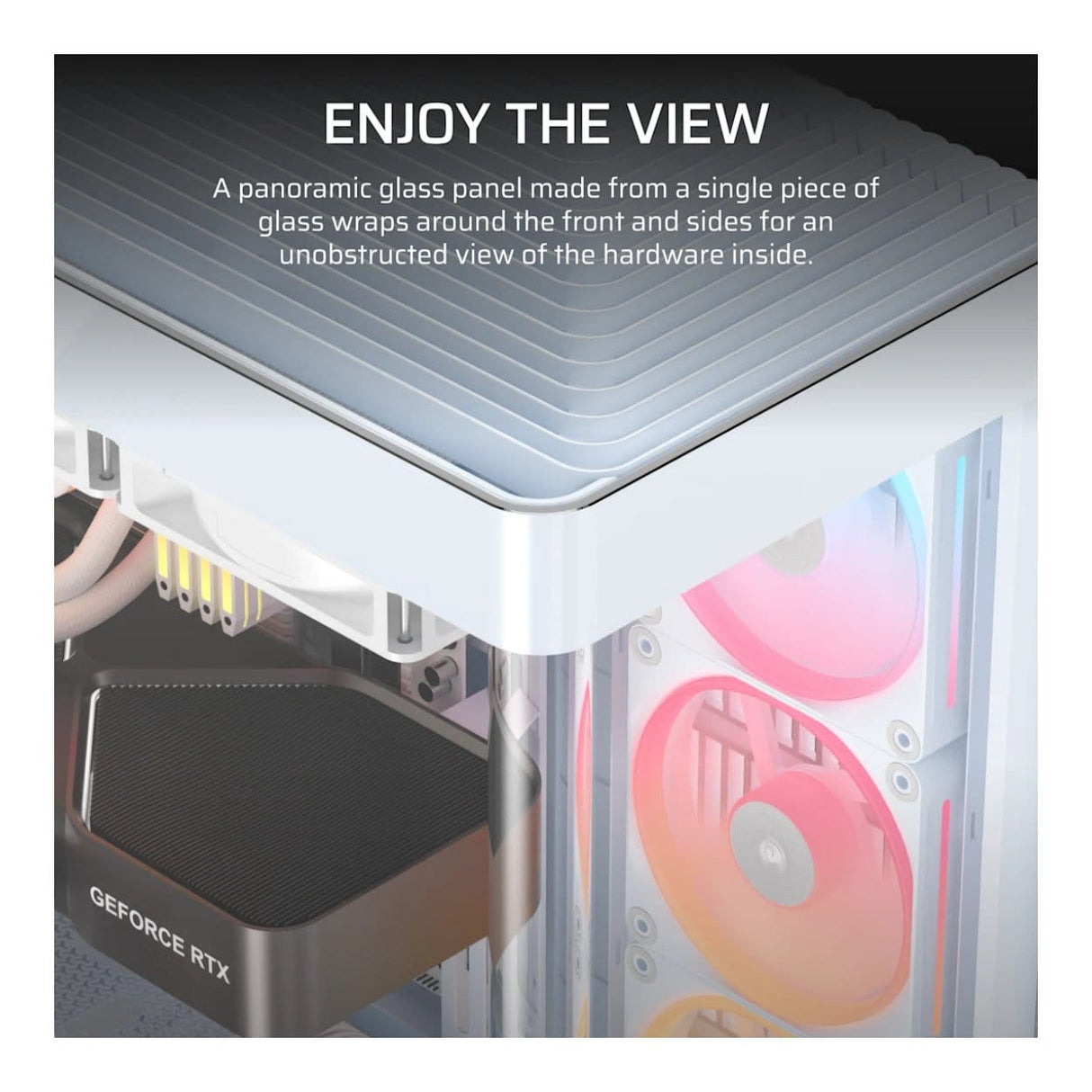 Corsair FRAME 4500X LX-R RGB iCUE LINK Panoramic Glass Mid-Tower PC Case - White CC-9011317-WW