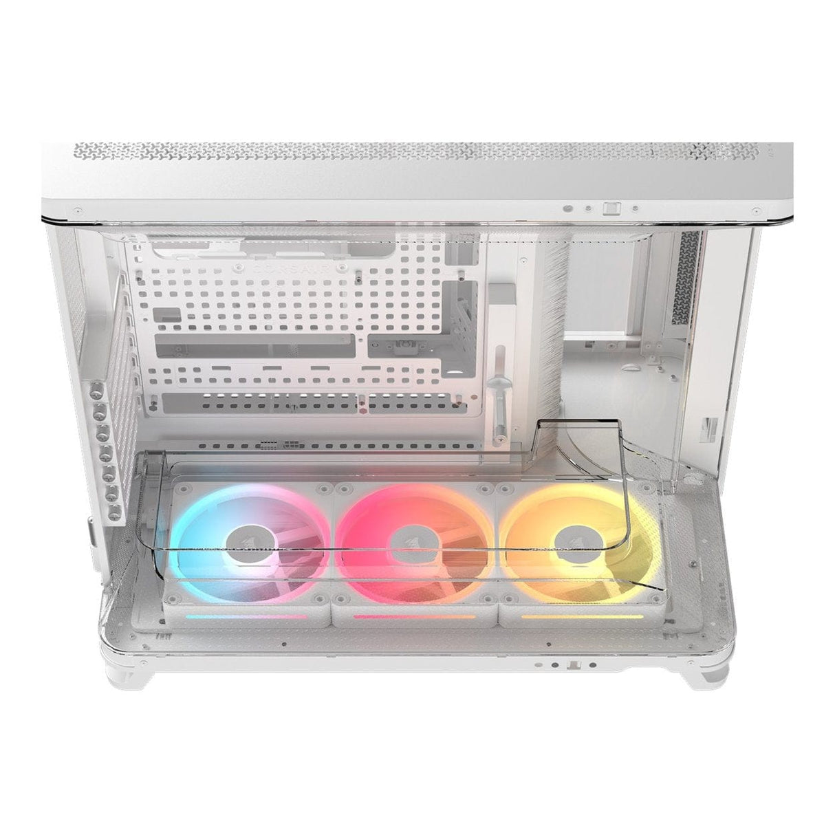 Corsair AIR 5400 LX-R RGB iCUE LINK Triple Chamber Mid-Tower PC Case - White CC-9011321-WW