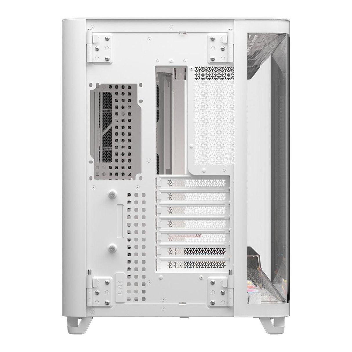Corsair AIR 5400 LX-R RGB iCUE LINK Triple Chamber Mid-Tower PC Case - White CC-9011321-WW