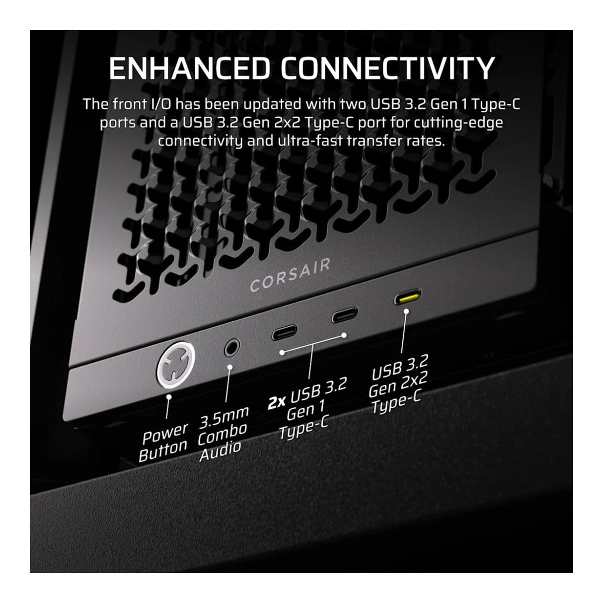 Corsair FRAME 4000D LCD RS ARGB Premium Mid-Tower PC Case Black CC-9011326-WW