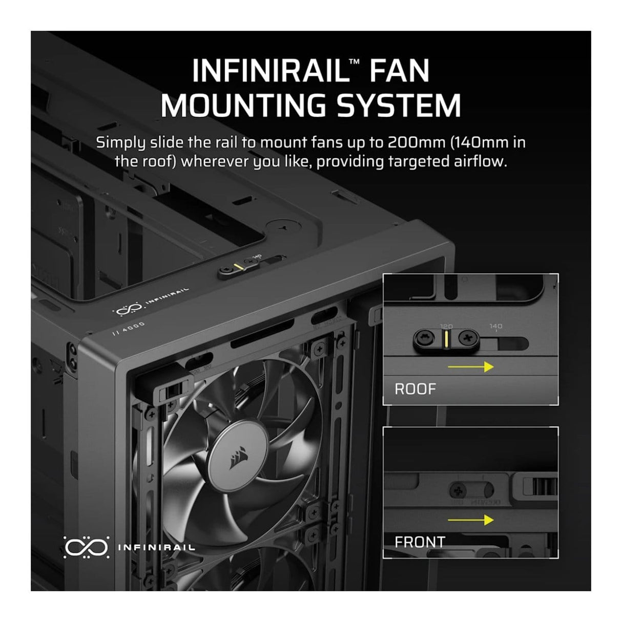 Corsair FRAME 4000D RS WOOD Modular Mid-Tower PC Case Walnut CC-9011340-WW